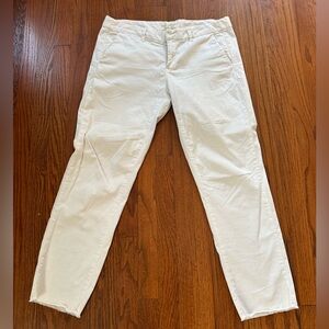 Nili Lotan White Cropped Cutoff Chinos Classic Style